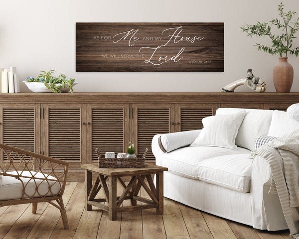 As For Me And My House Sign: Christian Wall Art