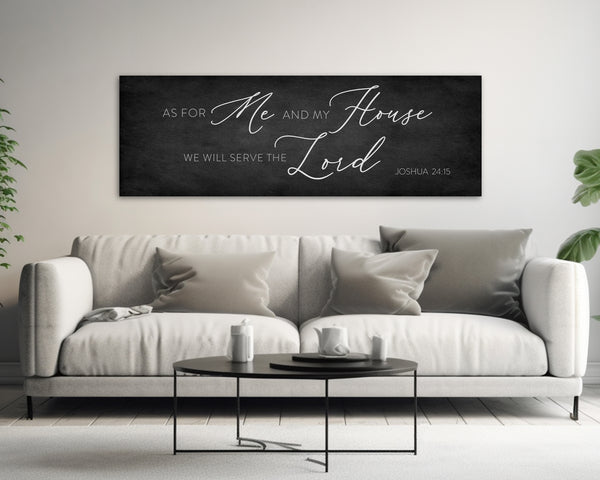 As For Me And My House Sign: Christian Wall Art