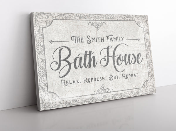 Personalized Bath House Sign