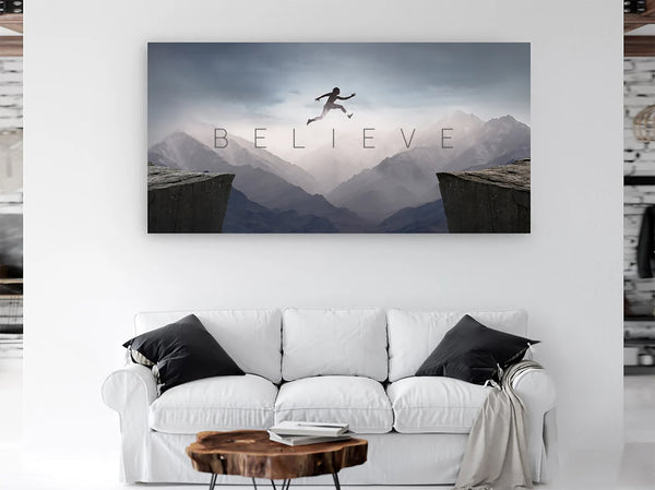 Believe Motivational Canvas Art