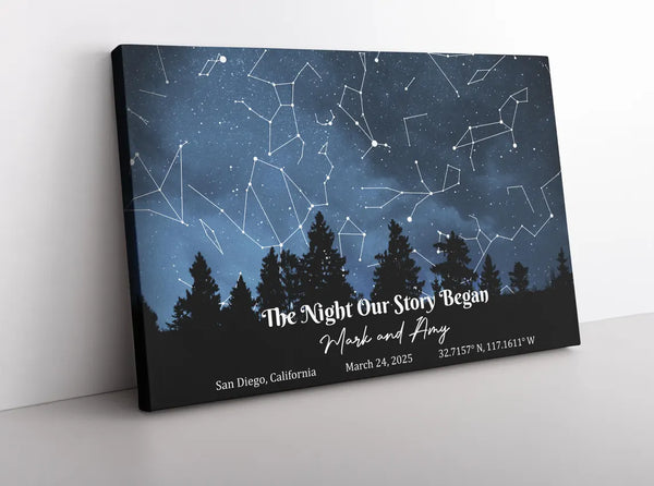 The Night Our Story Began Star Map – Wedding Gift, Anniversary Gift