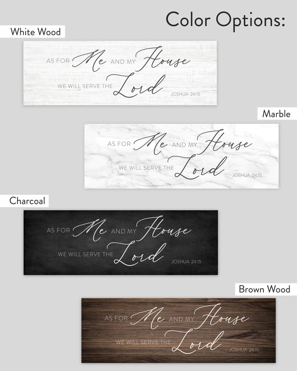 As For Me And My House Sign: Christian Wall Art