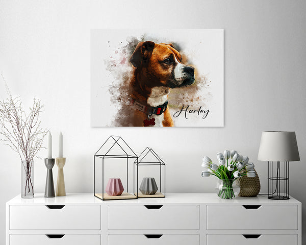 Watercolor Pet Portrait from Photo