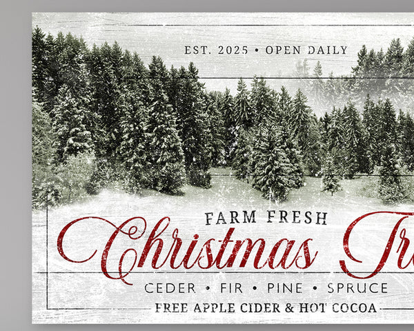 Farm Fresh Christmas Trees Canvas Wall Art