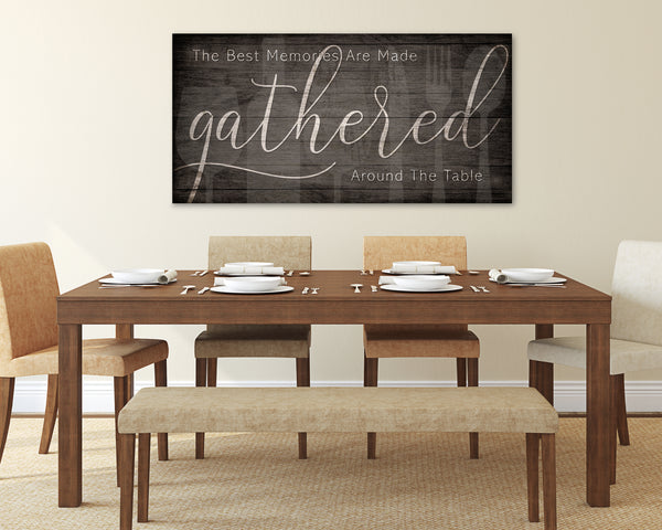 The Best Memories are Made Gathered Around the Table Sign