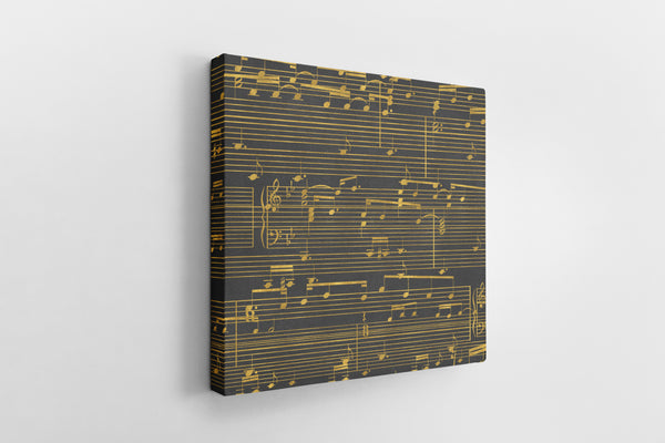 Gold Sheet Music Canvas - 50th Anniversary Gift