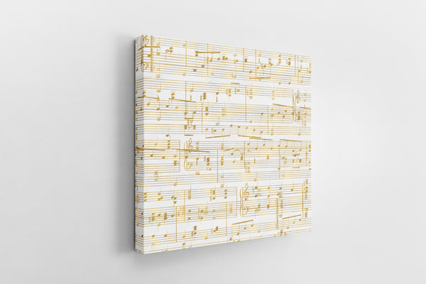 Gold Sheet Music Canvas - 50th Anniversary Gift