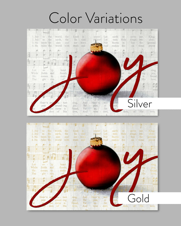 Joy to the World Canvas, Christmas Ornament Joy Sign