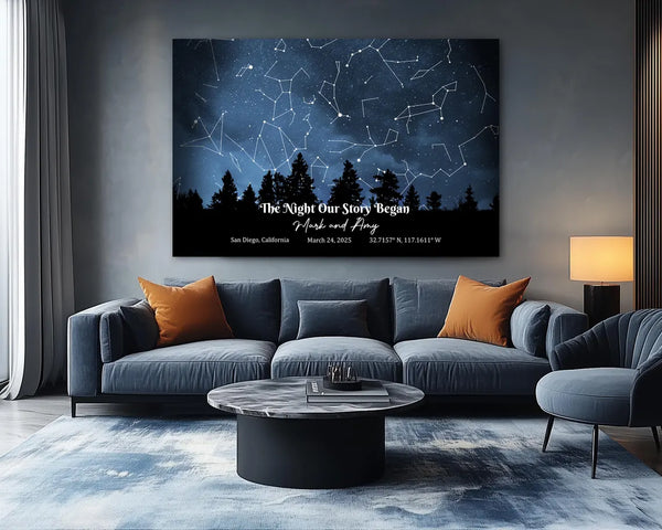 The Night Our Story Began Star Map – Wedding Gift, Anniversary Gift