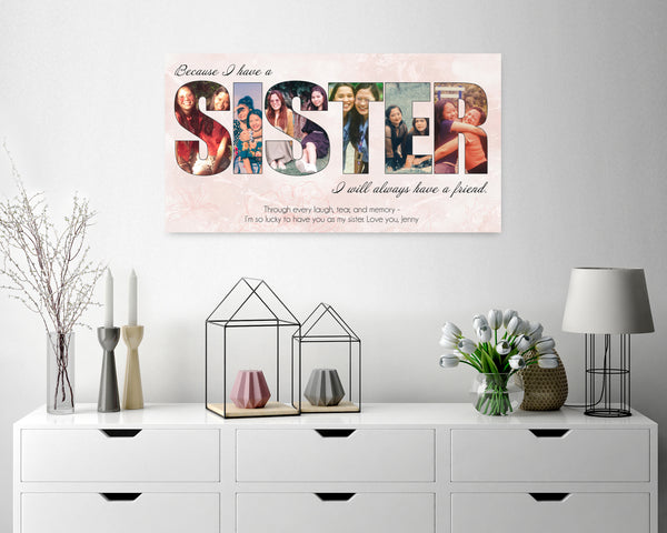 Sister Photo Collage Canvas