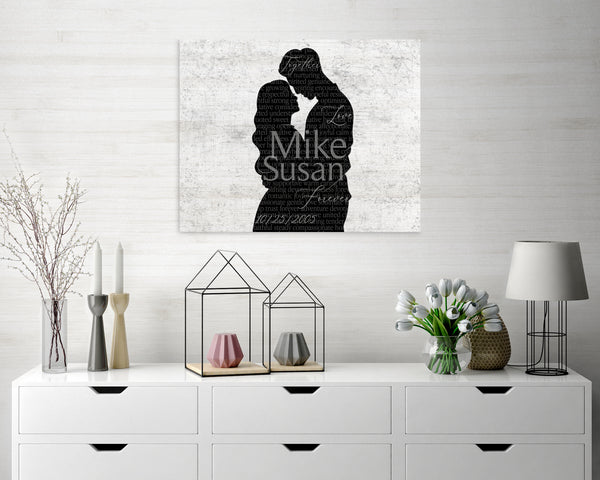 Personalized Word Silhouette: Custom Name, Highlight Words, Word Art Portrait