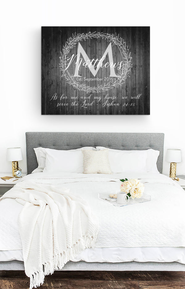 As for Me and My House Sign • Custom Joshua 24:15 Decor