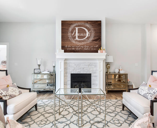 As for Me and My House Sign • Custom Joshua 24:15 Decor