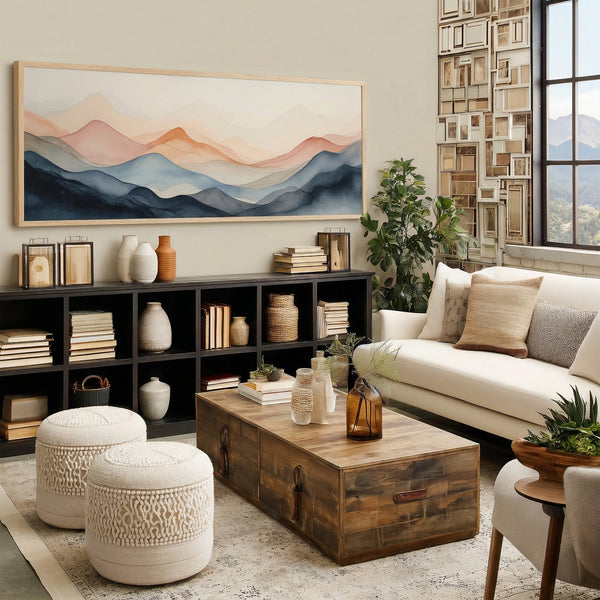 A large mountain landscape painting