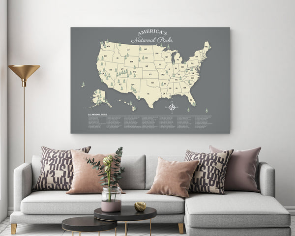 US National Parks Map