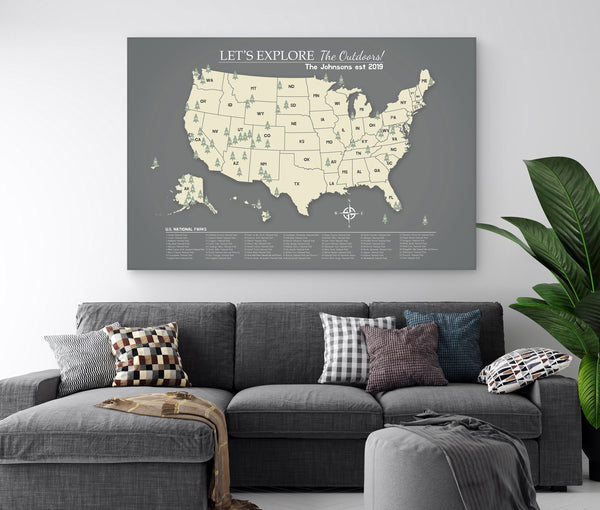 US National Parks Map