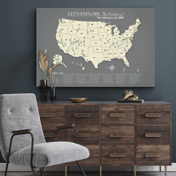 US National Parks Map