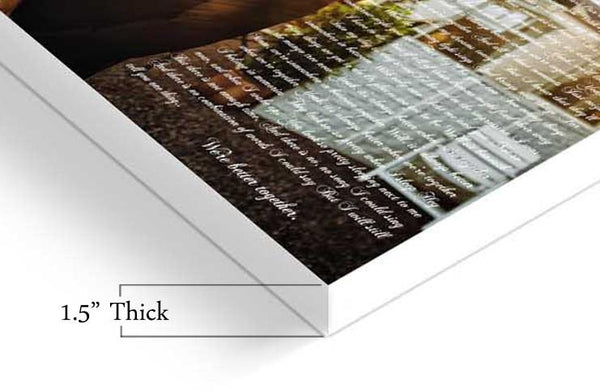 First Wedding Anniversary Gift - Your Wedding Vows On Canvas - Canvas Vows