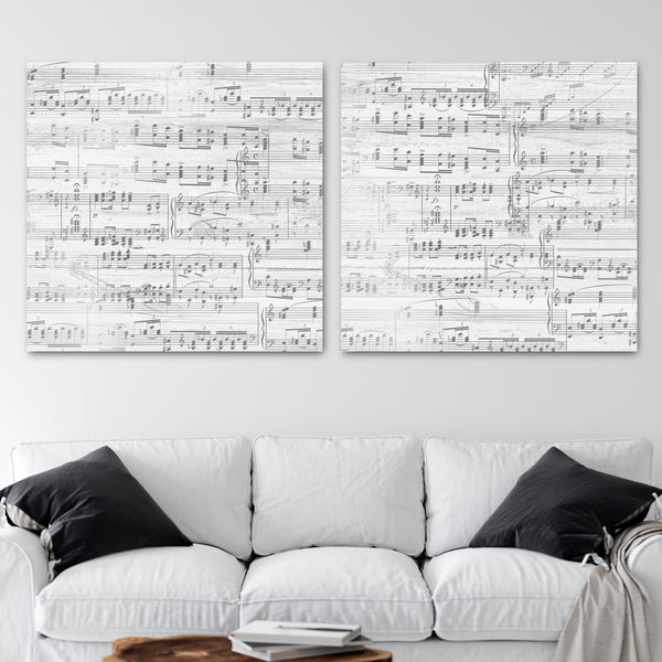 Split Sheet Music Canvas - 25th Anniversary Gift