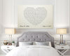 Ivory Heart Words Canvas - 14 Anniversary Gift