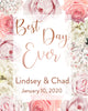 Best Day Ever - Vertical Wedding Welcome Sign 1