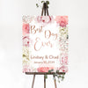 Best Day Ever - Vertical Wedding Welcome Sign