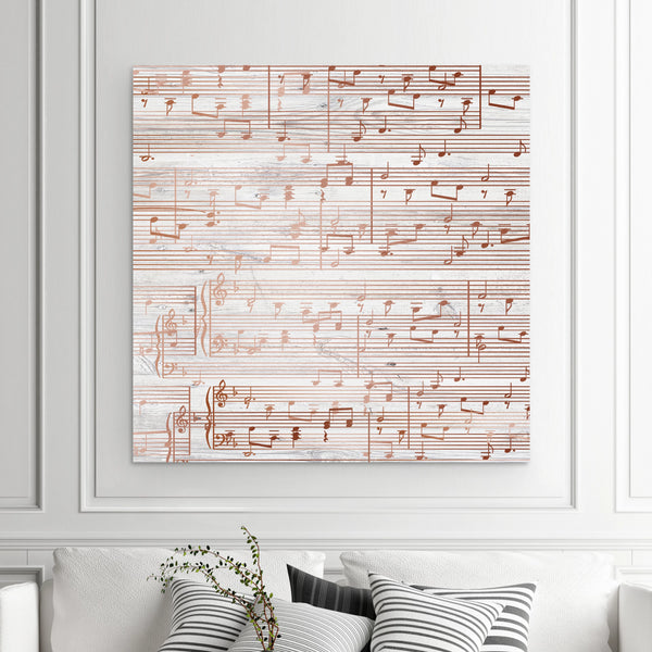 Copper Sheet Music Art - 7th Anniversary Gift
