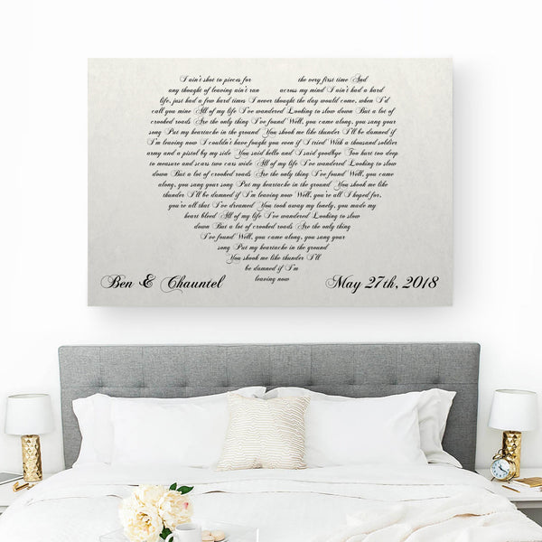 heart lyrics canvas - canvas vows