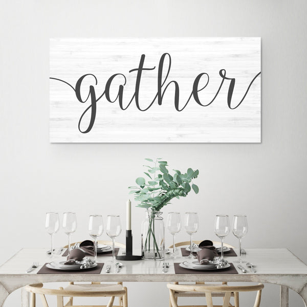 large gather sign