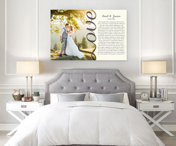 Love Photo - Song Lyrics On Canvas