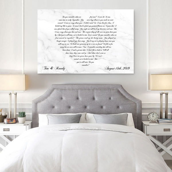 Marble Heart Song Lyrics On Canvas