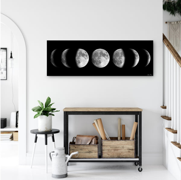 Large Moon Phases Canvas Art