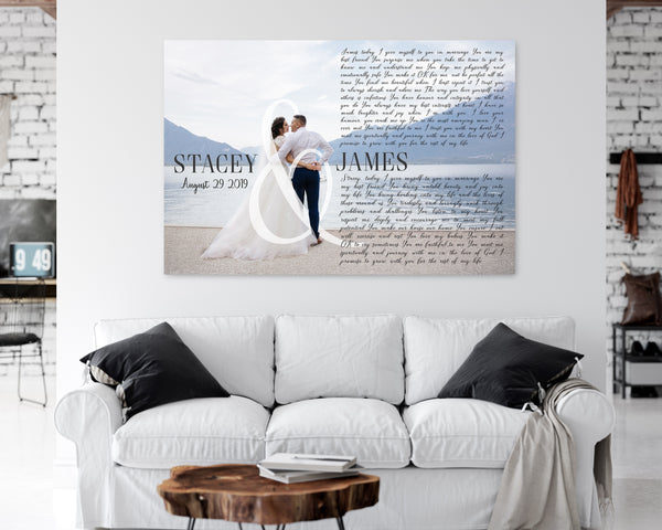 Names & Date Song Lyrics On Canvas