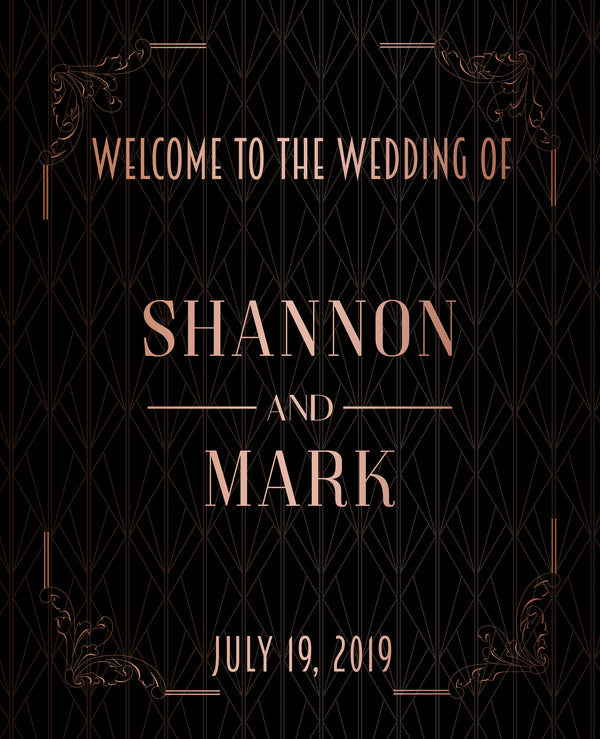 Rose Gold Wedding Sign 1