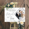 Wedding Welcome Sign - Silver Marble Edition