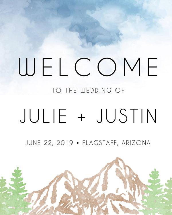 Watercolor Wedding Sign 1