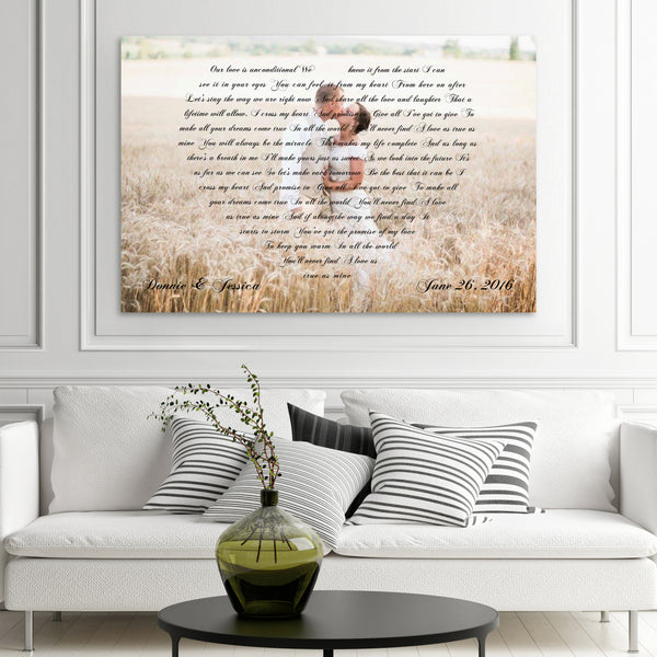 Wedding Vows On Canvas