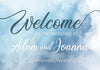 Wedding Welcome Sign - Blue Theme