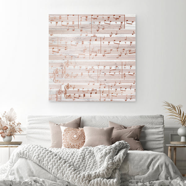 Custom Sheet Music Art - Copper Tone