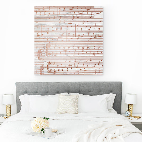 Copper Sheet Music Canvas