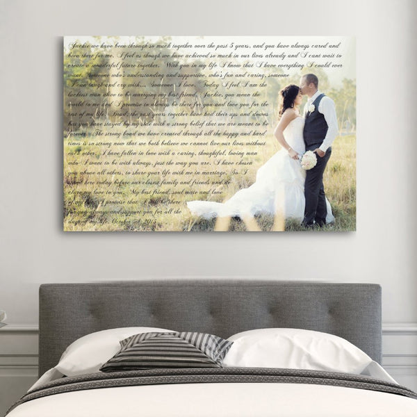 Photo Word Art Canvas - A Personalized Word Art Canvas - Canvas Vows