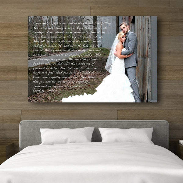 1st Anniversary Gift - A Personalized Word Art Canvas - Canvas Vows