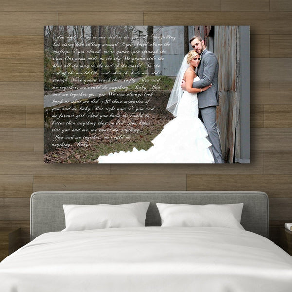 2nd Anniversary Gift - A Personalized Word Art Canvas - Canvas Vows