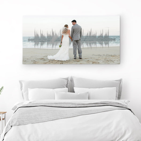 Custom Soundwave Art - Canvas Vows