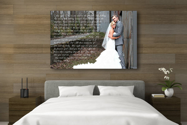 Photo Word Art Canvas - A Personalized Word Art Canvas - Canvas Vows
