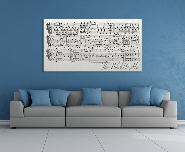 First Dance Lyrics On Canvas - A Custom Made Canvas With Your Wedding Song - Canvas Vows