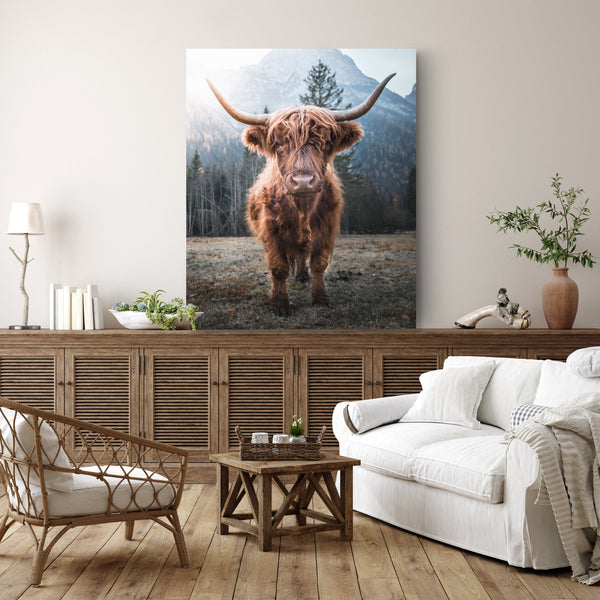 Highland Cow Canvas - Canvas Wall Art