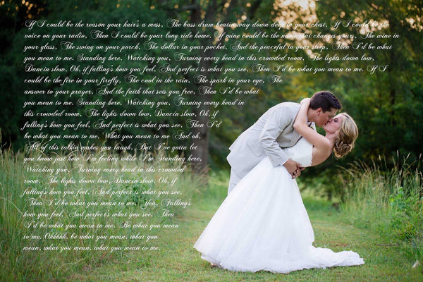 First Wedding Anniversary Gift - Your Wedding Vows On Canvas - Canvas Vows