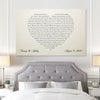 Ivory Heart Canvas - 14th Anniversary Gift