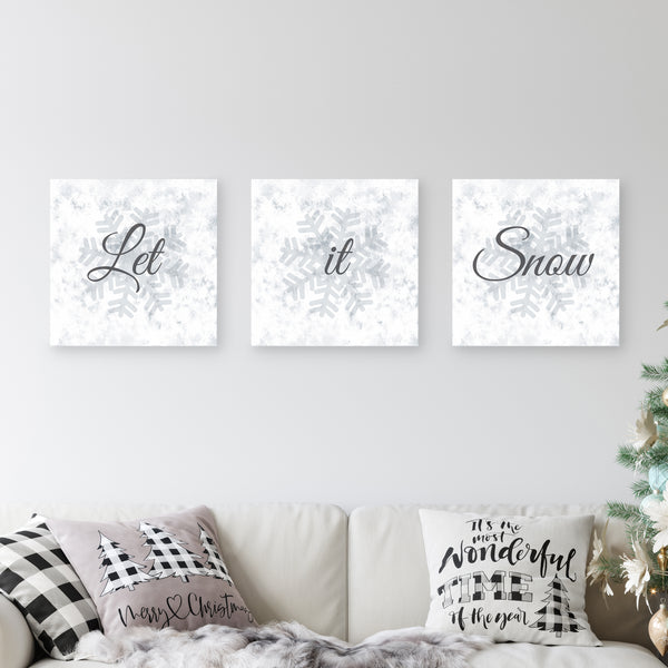 Let It Snow Canvas Art